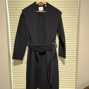 Vince Black Wool Belted Coat